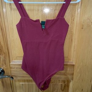 Basic burgundy bodysuit from Target